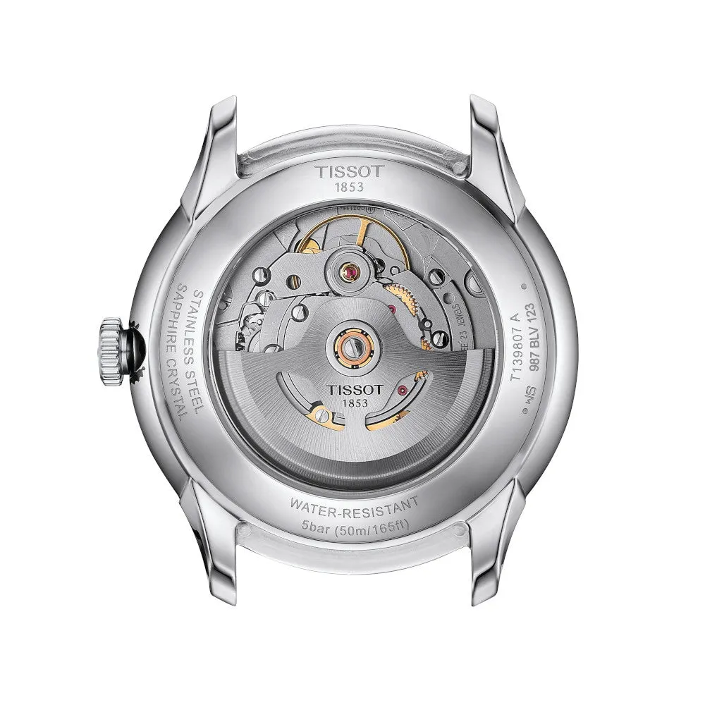 Tissot Chemin Des Tourelles Powermatic 80 Mens Stainless Steel Black Dial Watch