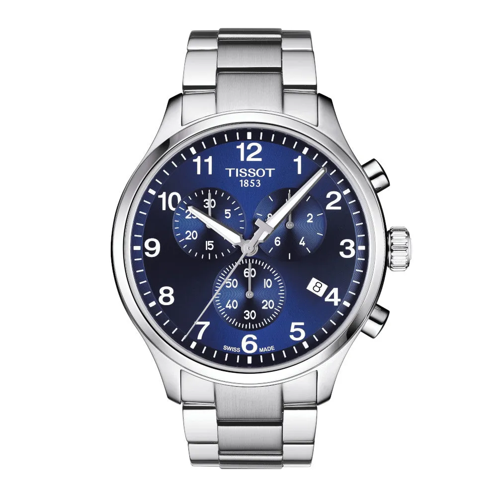 Tissot Chrono XL Classic Mens Stainless Steel Blue Dial Watch