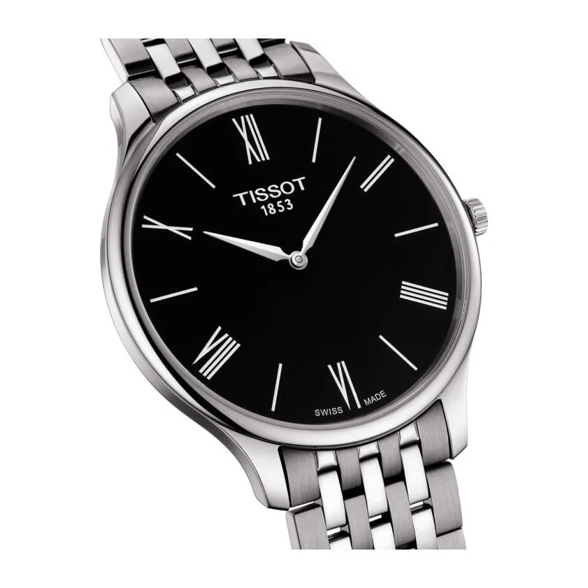 Tissot Clock Tradition 5.5 39mm Black Quartz Steel T063.409.11.058.00
