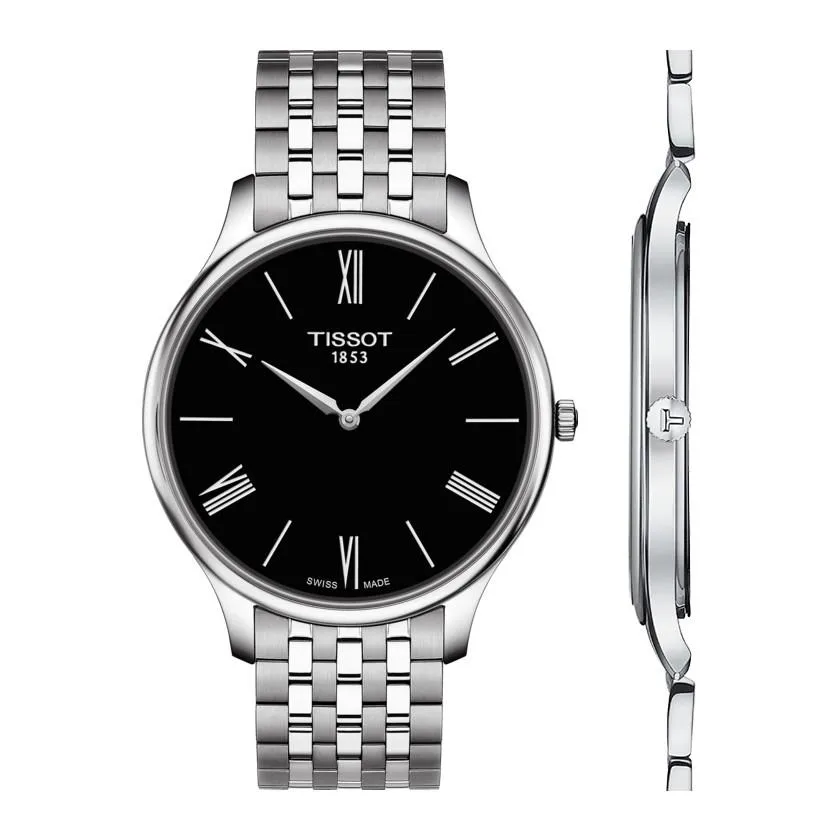 Tissot Clock Tradition 5.5 39mm Black Quartz Steel T063.409.11.058.00