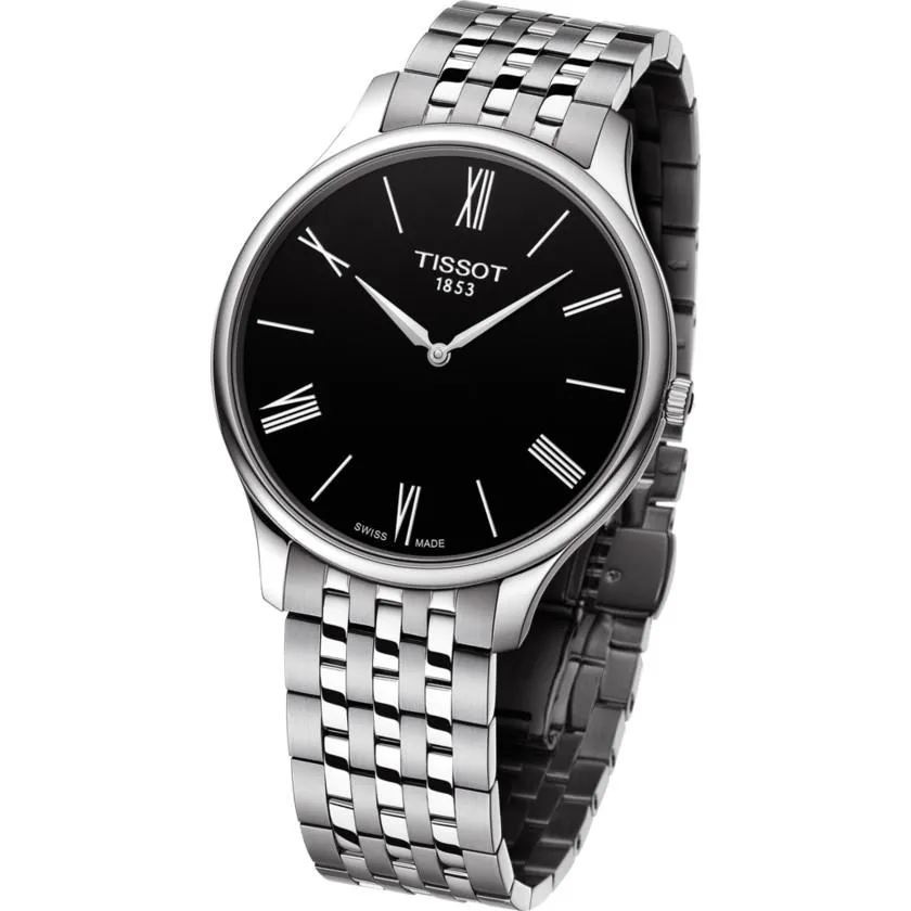 Tissot Clock Tradition 5.5 39mm Black Quartz Steel T063.409.11.058.00