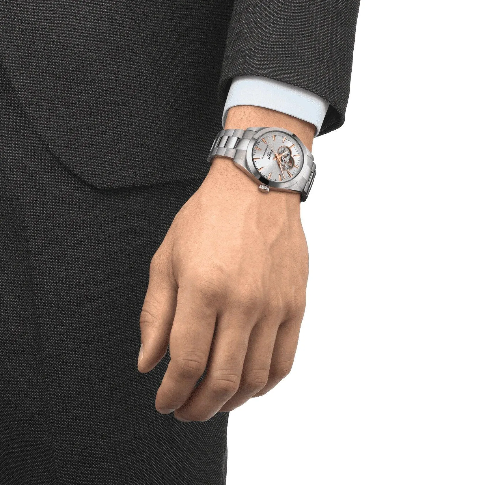 Tissot Gentleman Powermatic 80 Open Heart Automatic Men's Watch T1274071103101