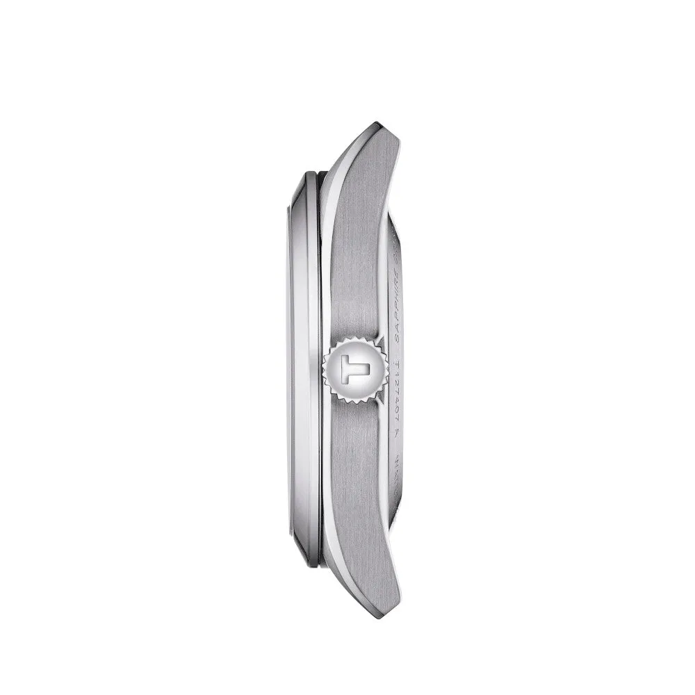 Tissot Gentleman Powermatic 80 Open Heart Stainless Steel Rhodium Dial Watch