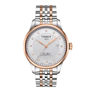 Tissot Le Locle Powermatic 80 Mens Two Tone Diamond Dial Watch