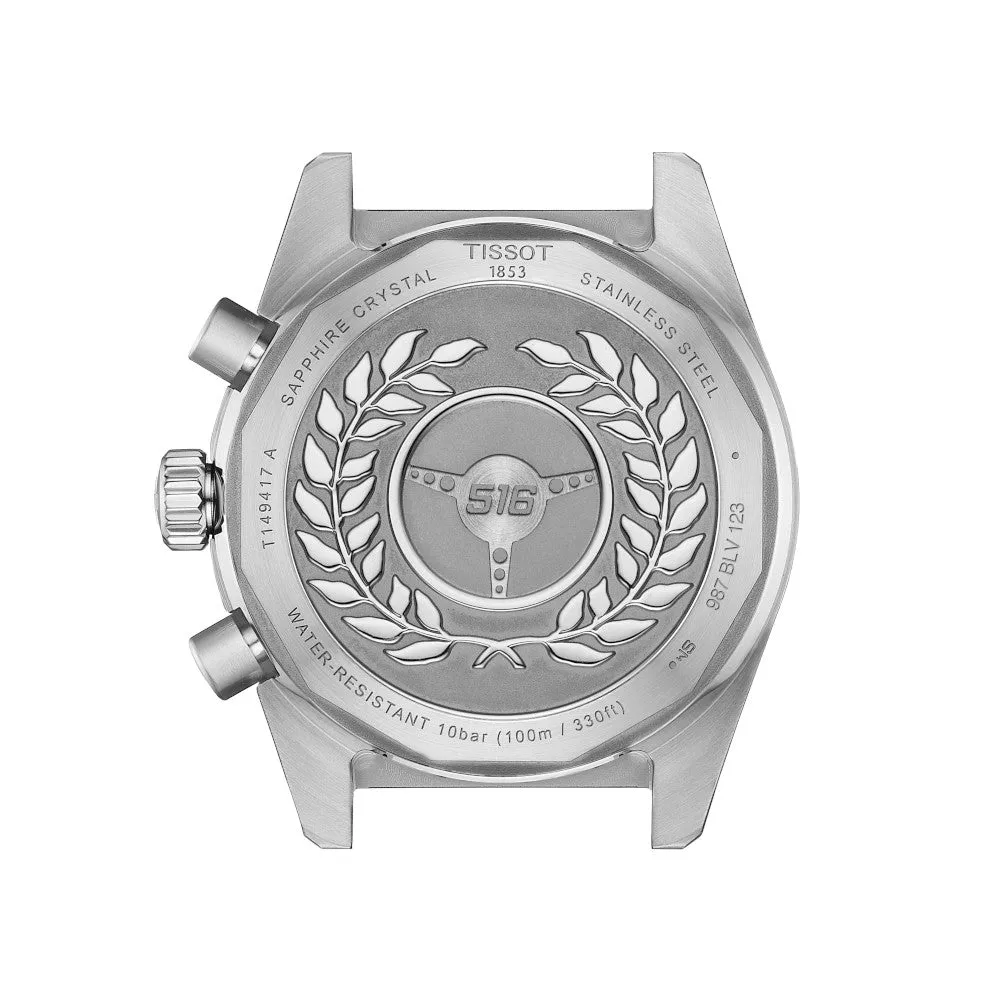 Tissot PR516 (40mm) Mens Stainless Steel Chronograph Blue Dial Watch