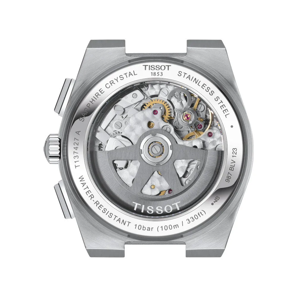 Tissot PRX Automatic Chronograph Mens Stainless Steel White Dial Watch