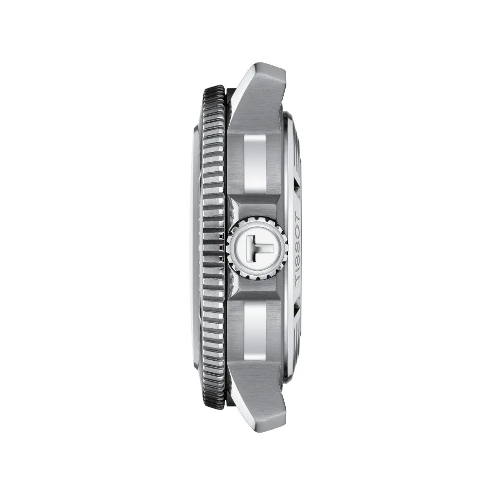 Tissot Seastar 2000 Professional Powermatic 80 Mens Stainless Steel Black Dial Black Rubber Strap