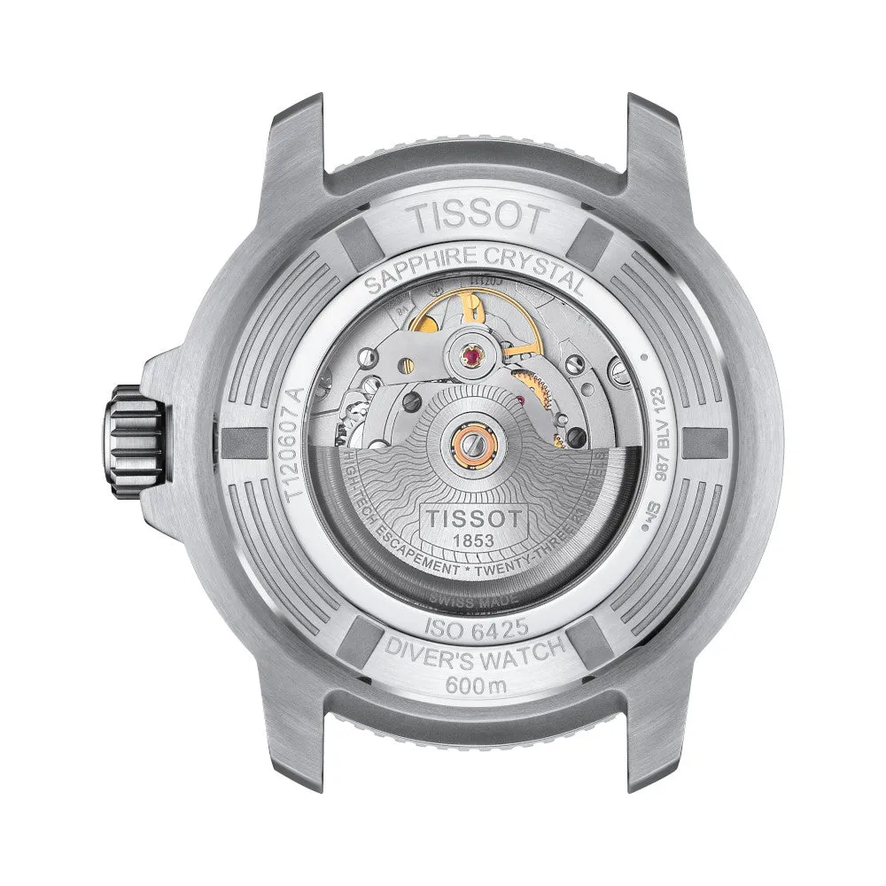 Tissot Seastar 2000 Professional Powermatic 80 Mens Stainless Steel Black Dial Black Rubber Strap
