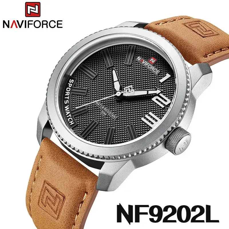 Tough Tactical Men's Leather Watch