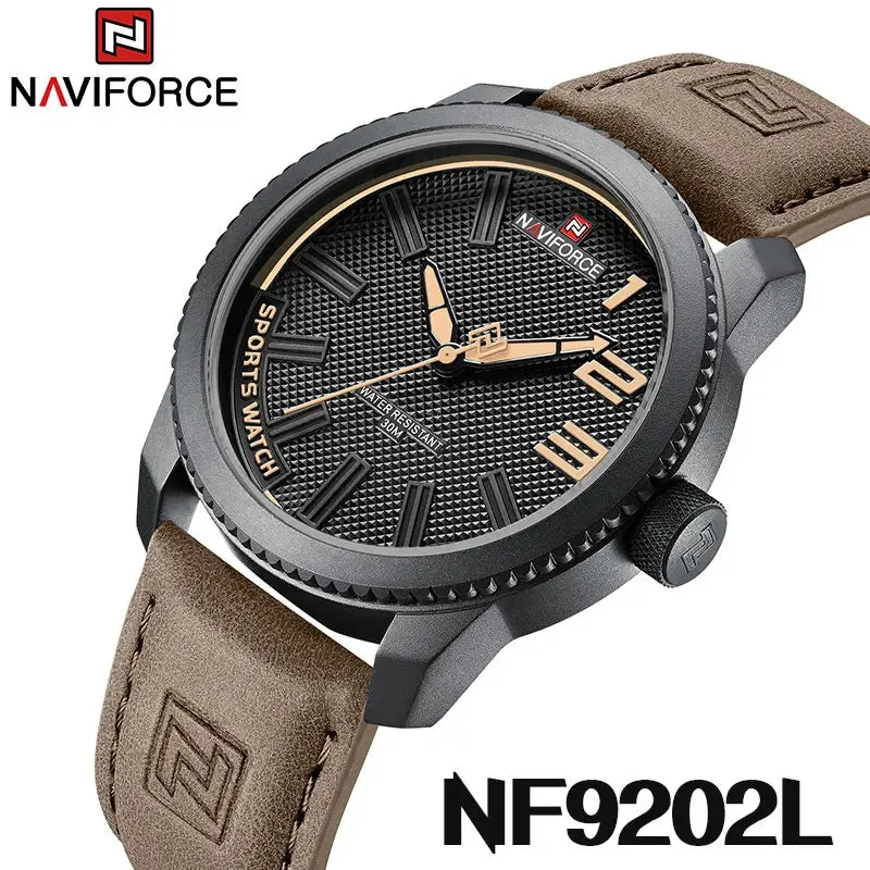Tough Tactical Men's Leather Watch