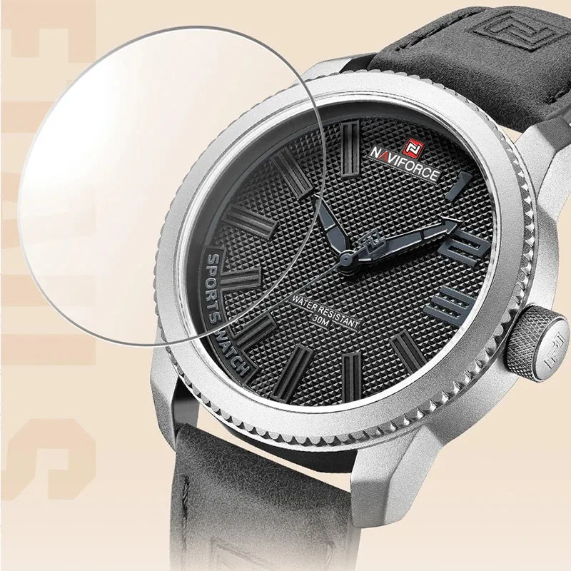 Tough Tactical Men's Leather Watch