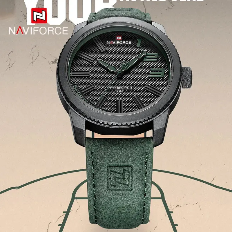 Tough Tactical Men's Leather Watch