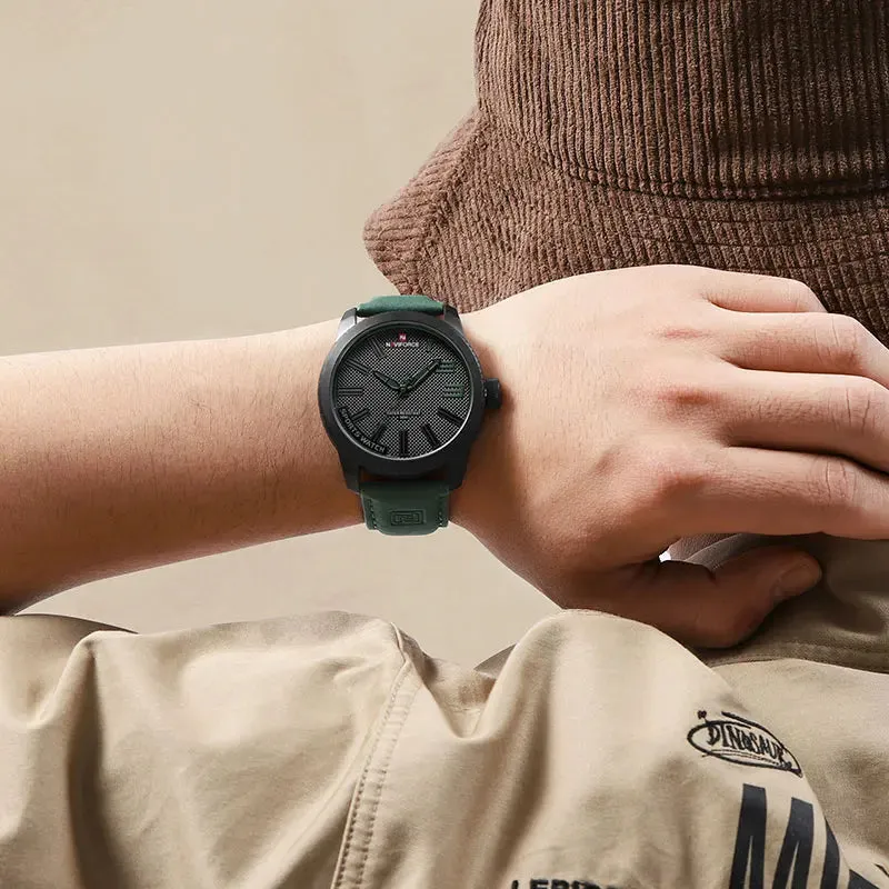 Tough Tactical Men's Leather Watch