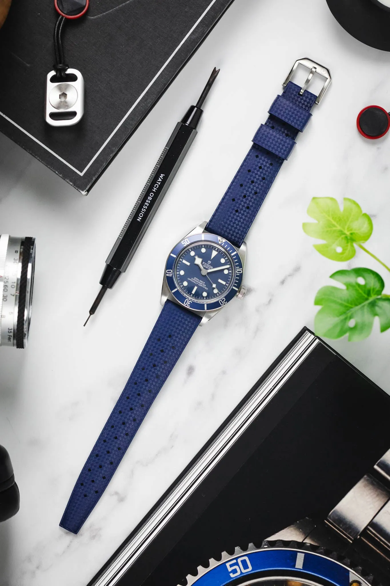 TROPIC® Dive Watch Strap in NAVY BLUE