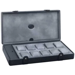 Underwood (London) - 10-Unit Watch Storage Case w Compartment in Carbon Fiber