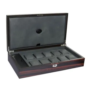 Underwood (London) - 10-Unit Watch Storage Case w Compartment in Macassar