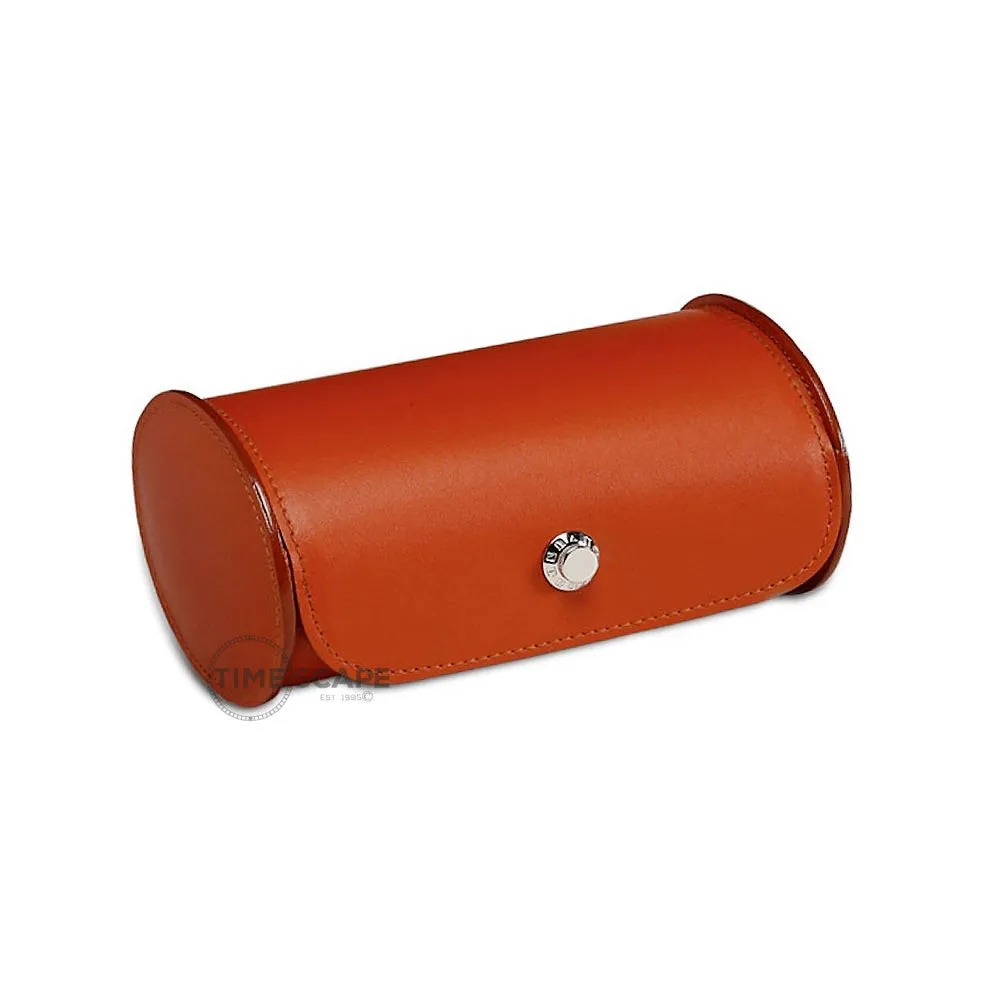 Underwood (London) - Double Round Watch Storage Case in Tan Leather