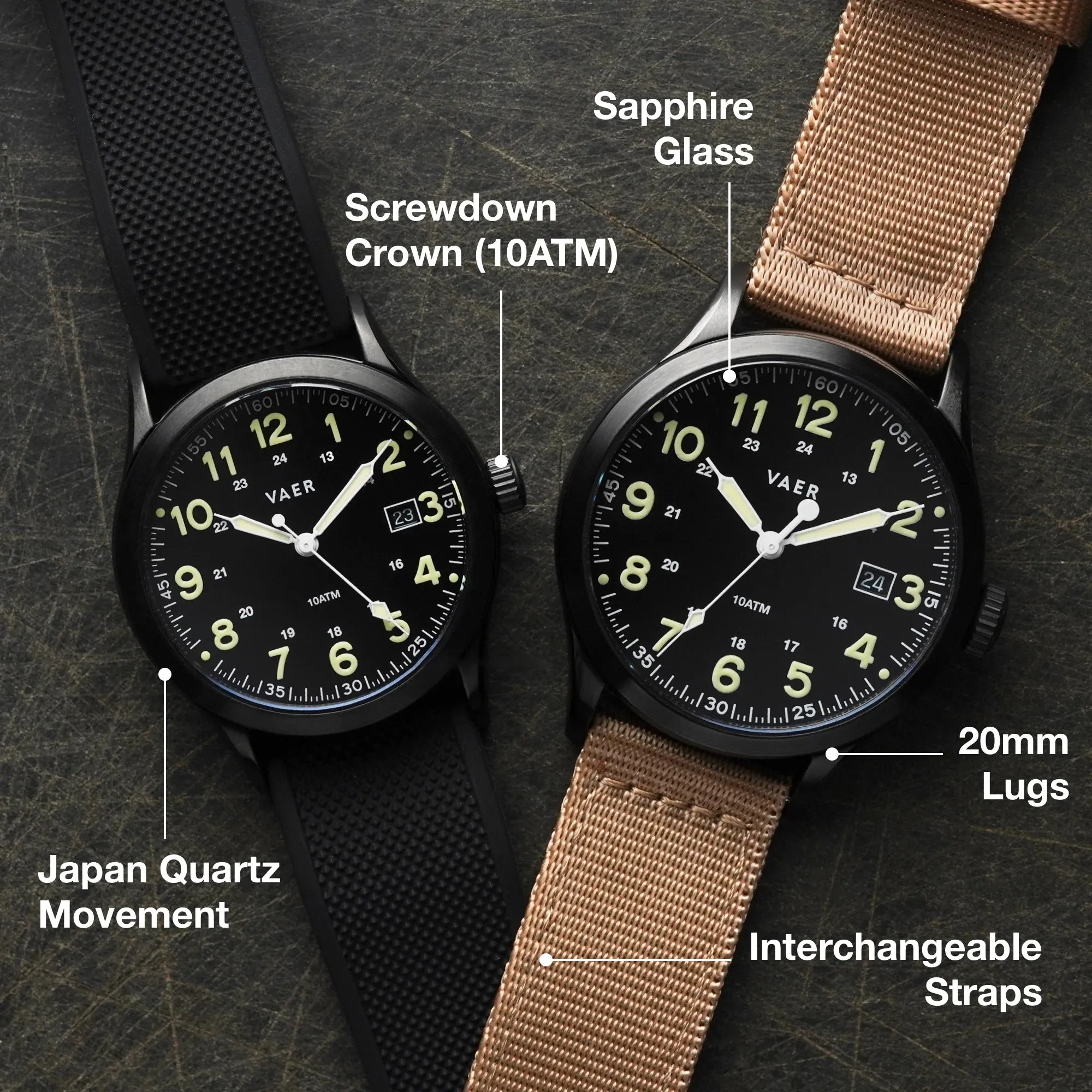 VAER Watch S5 Tactical Field - 40mm Quartz