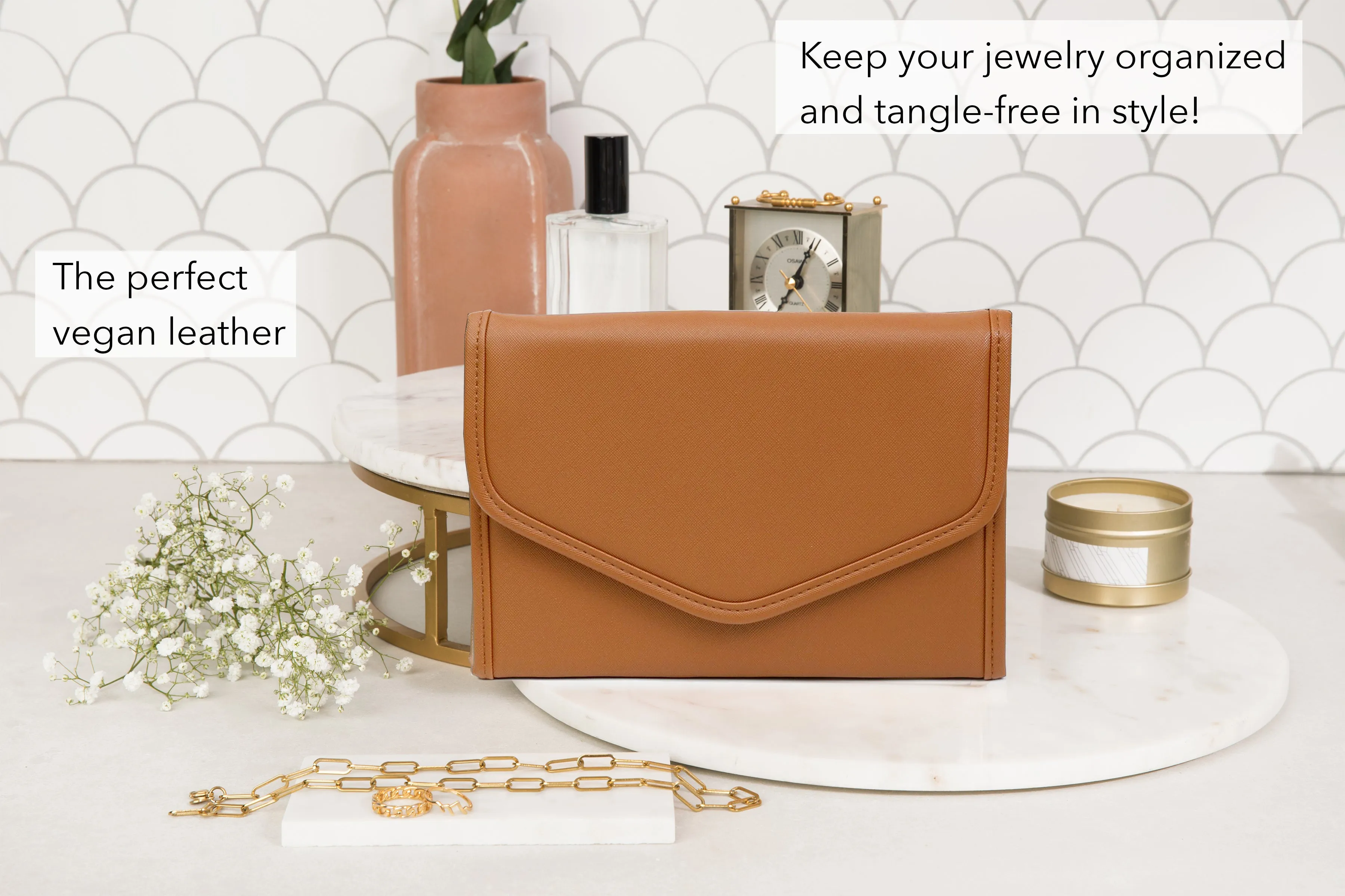 Vegan Leather Jewelry Organizer
