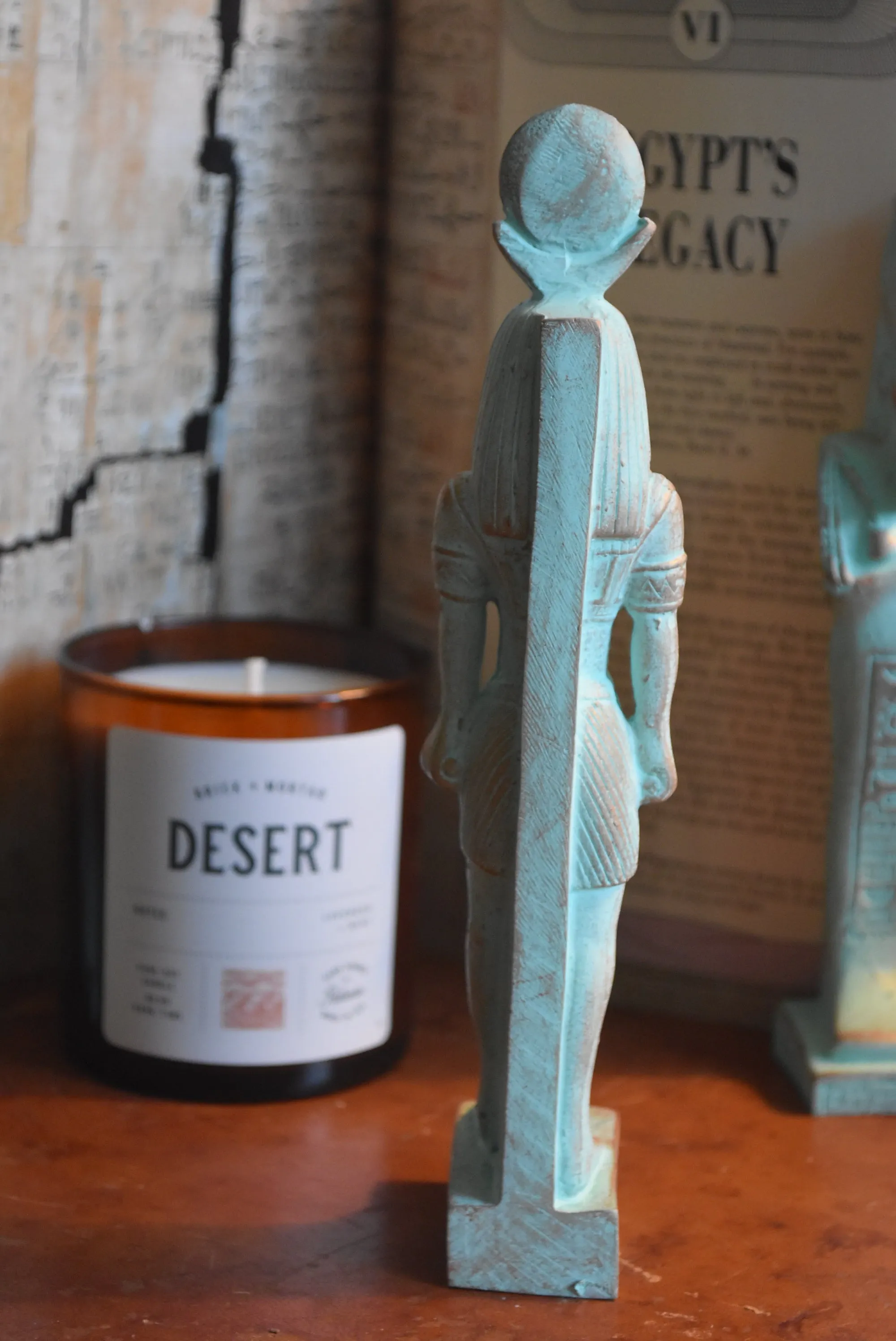 Verdigris Ra Statue