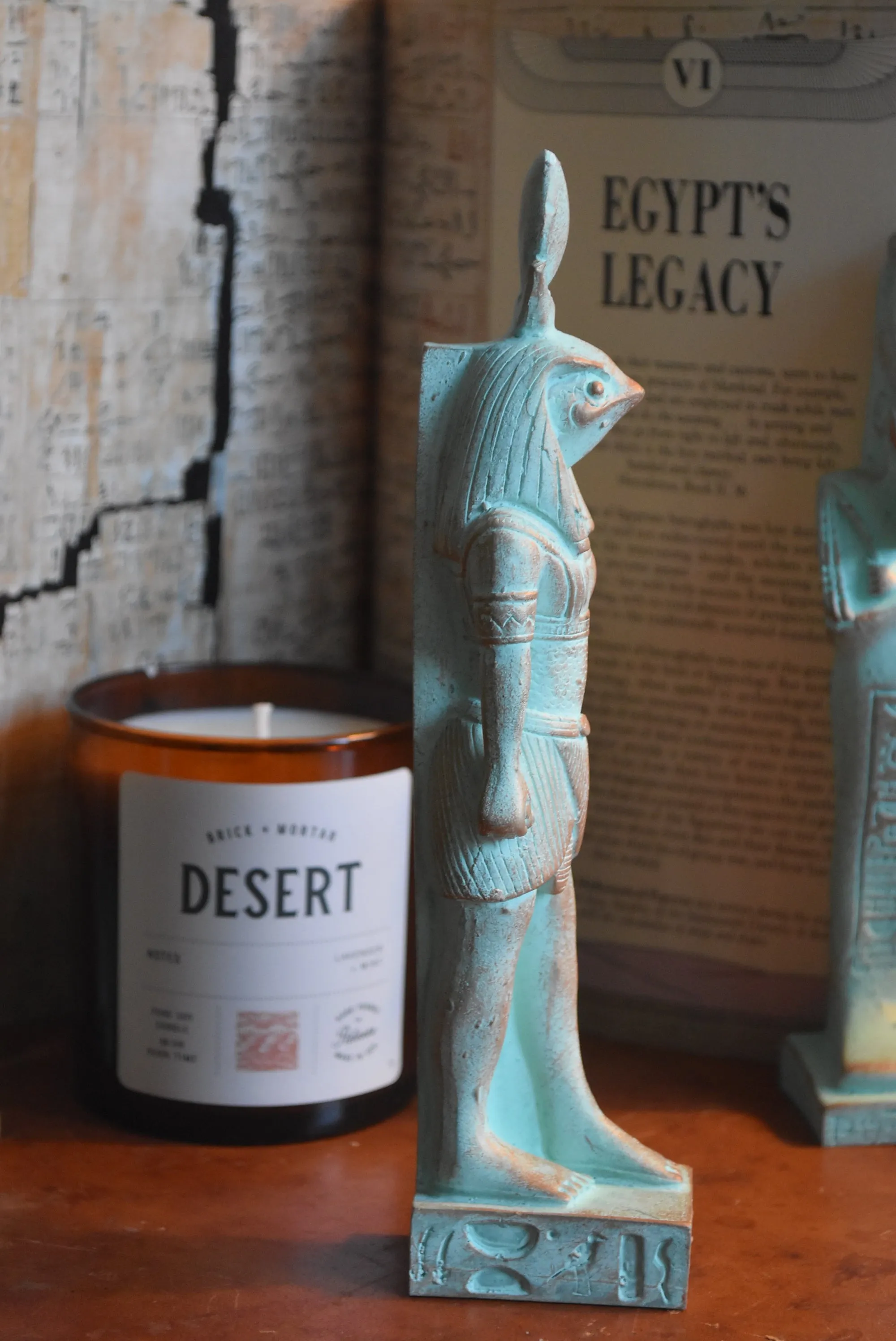 Verdigris Ra Statue