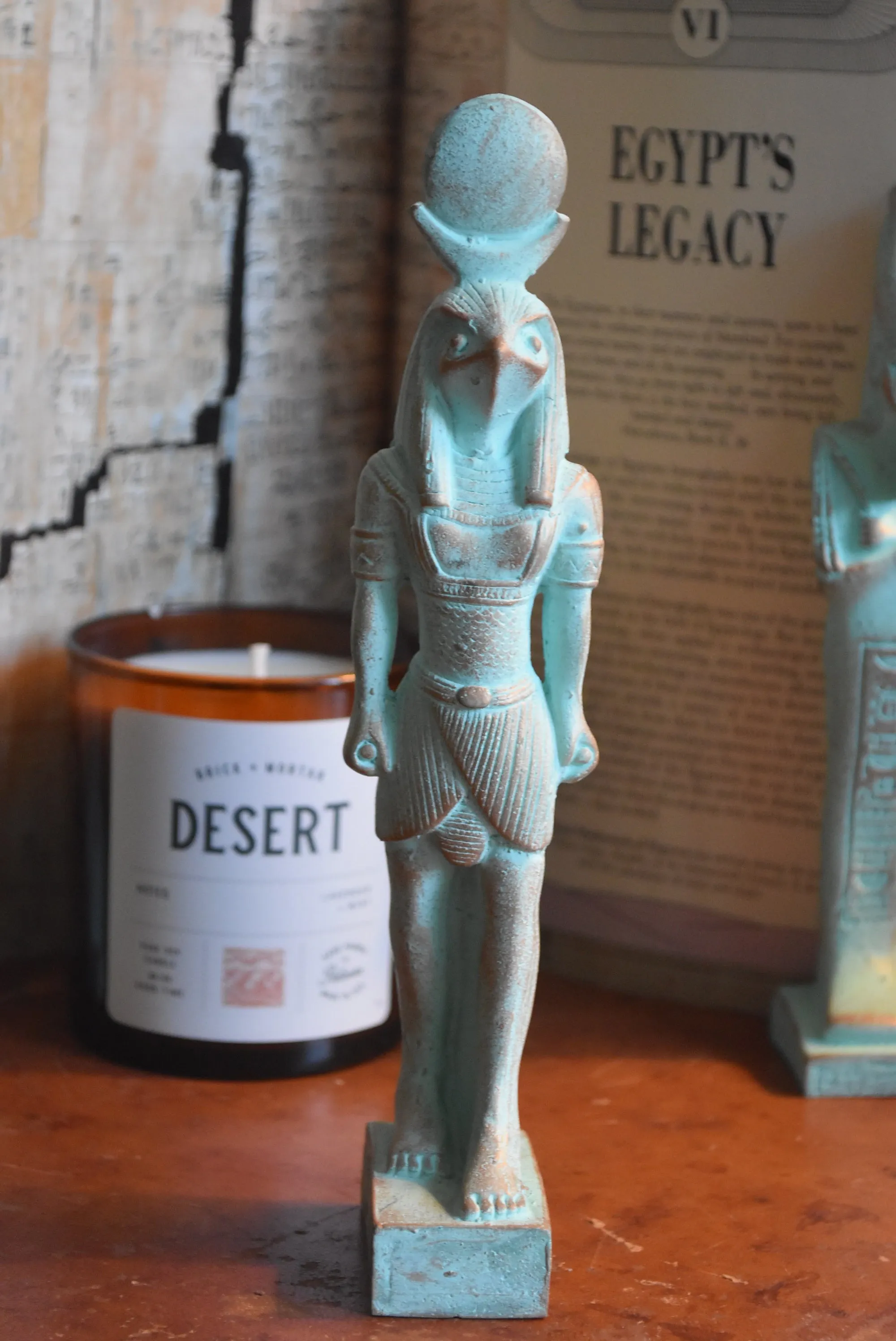 Verdigris Ra Statue