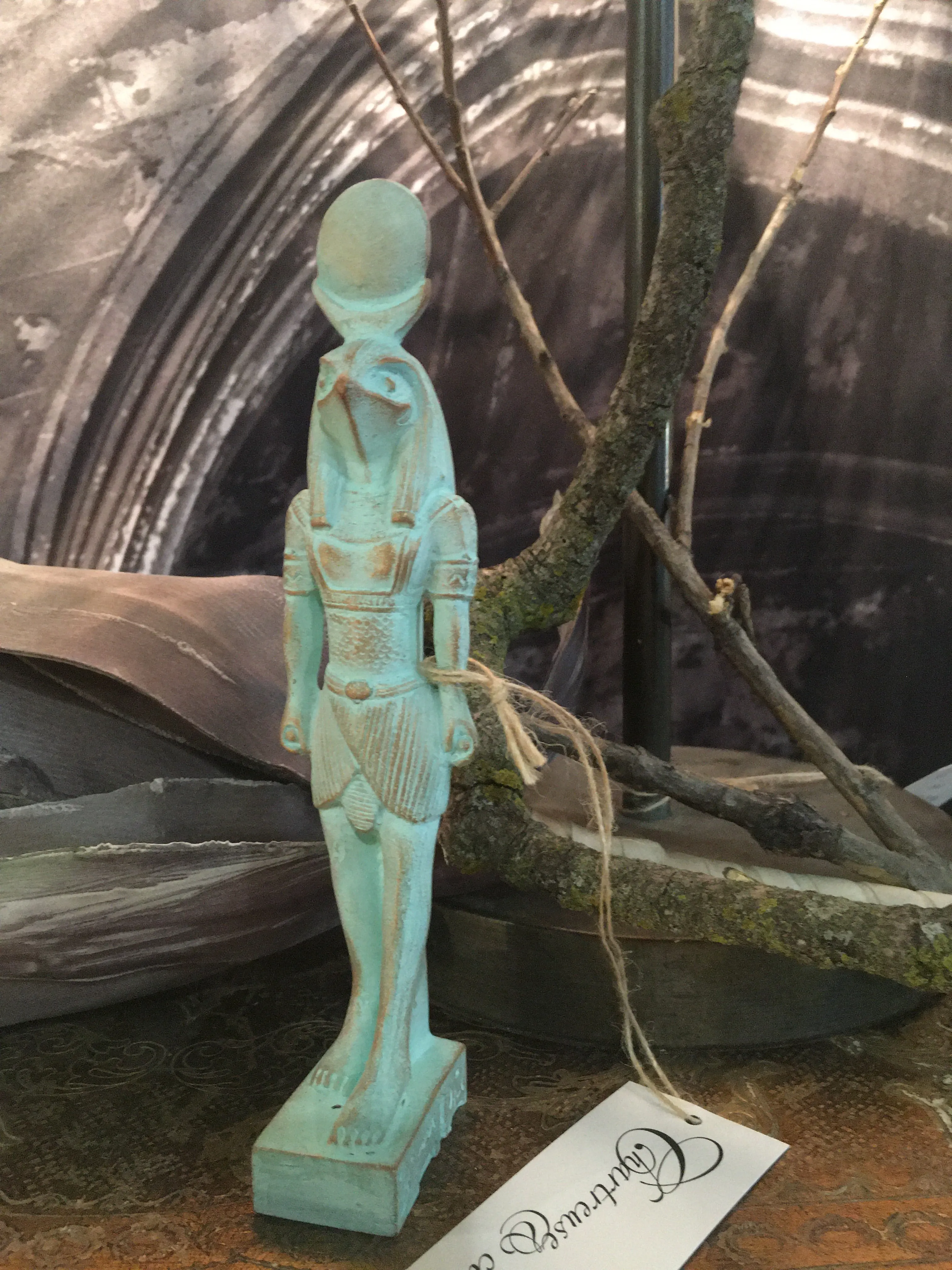 Verdigris Ra Statue