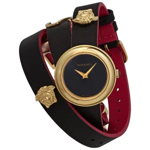 Versace V-Flare Quartz Black Dial Watch VEBN00218