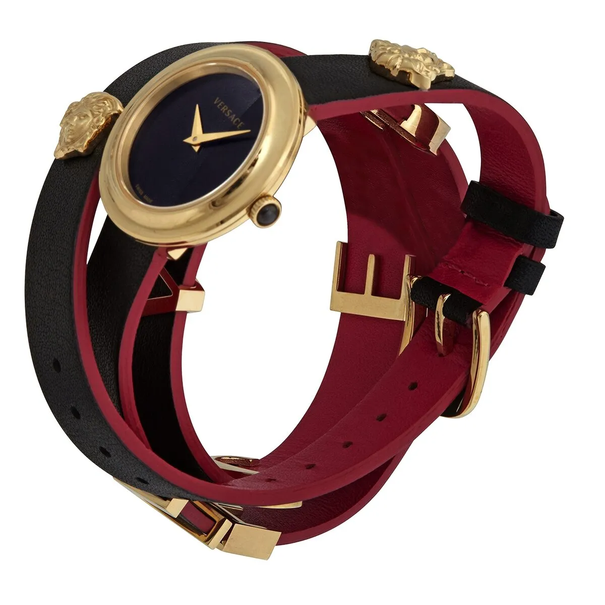 Versace V-Flare Quartz Black Dial Watch VEBN00218