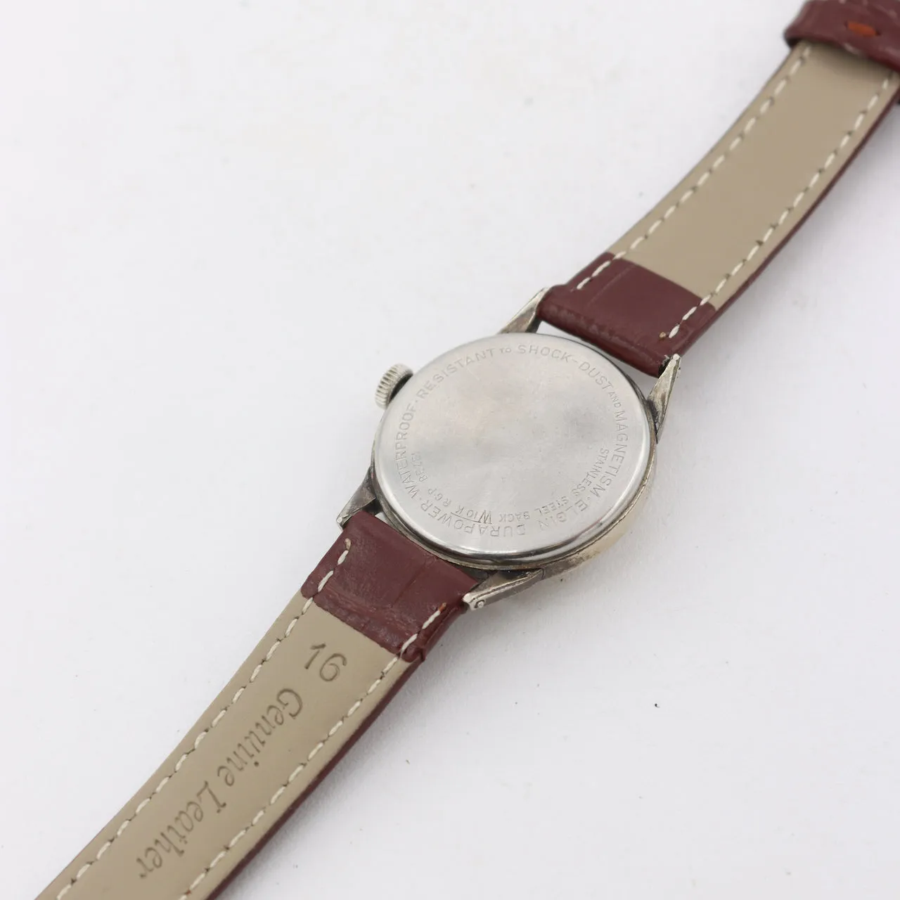 Vintage Elgin 9587 Golf Ball Men's Jump HourWristwatch 717 White RGPRare