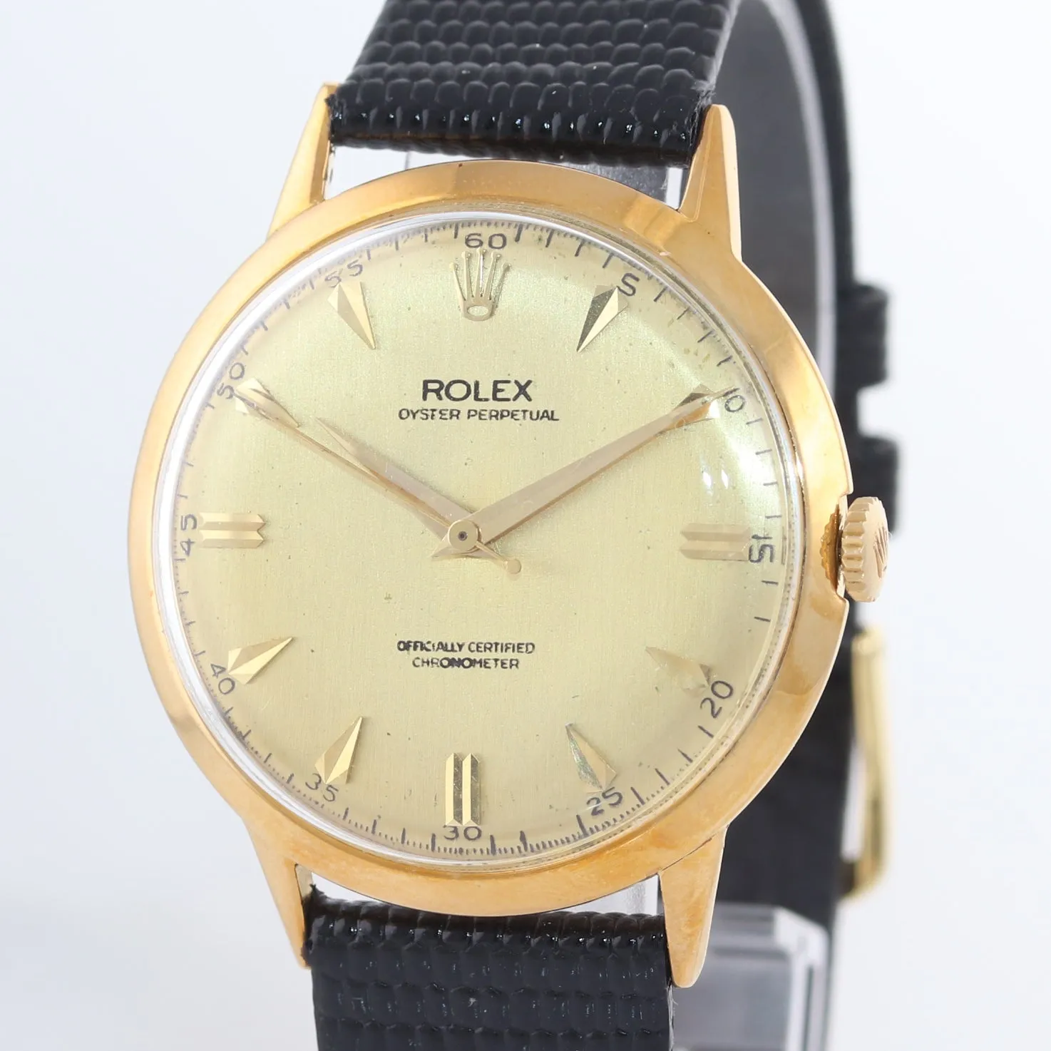 Vintage Rolex Oyster Precision Solid 18k Yellow Gold 8940 Manual Wind 36mm Watch