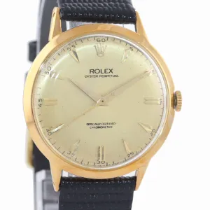Vintage Rolex Oyster Precision Solid 18k Yellow Gold 8940 Manual Wind 36mm Watch