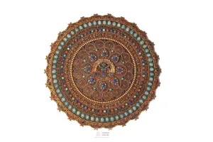 Wall Hanging Filigree Mandala with Tibetan stones
