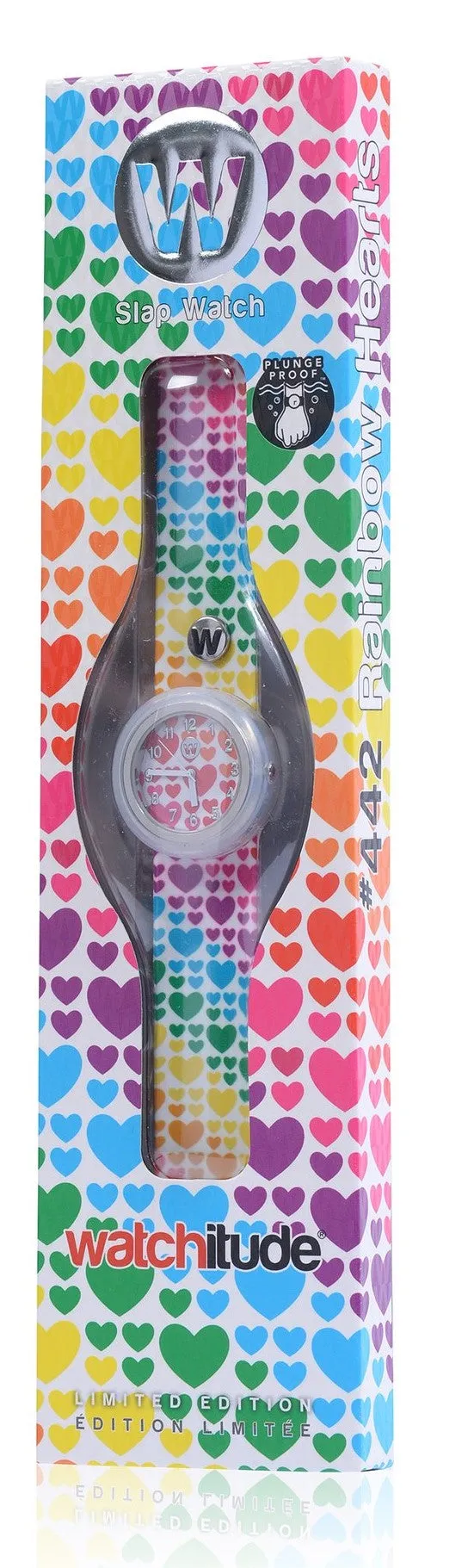 Watchitude Rainbow Heart Slap Watch