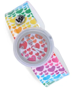 Watchitude Rainbow Heart Slap Watch