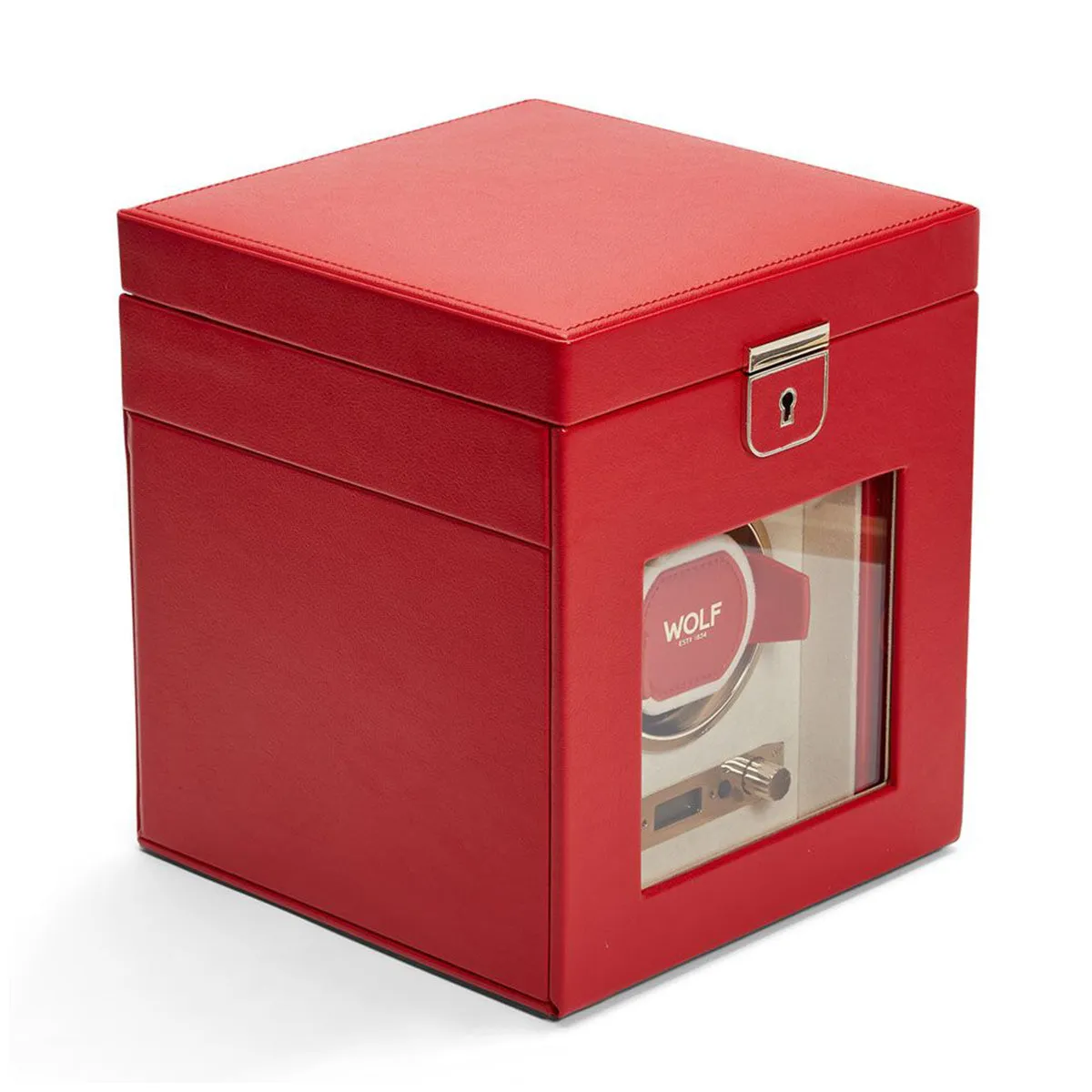 Wolf Palermo Single Watch Winder with Jewelry Storage