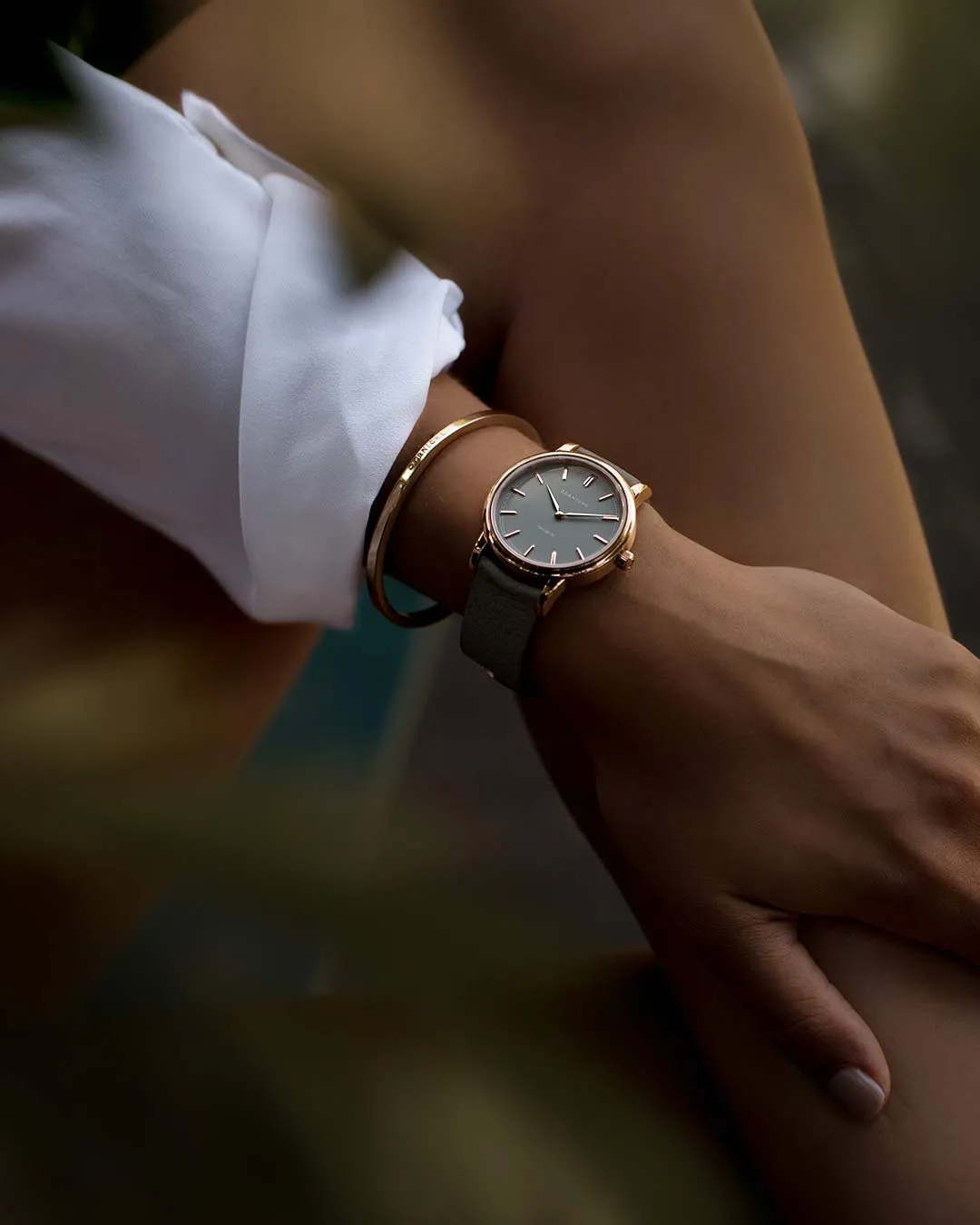 Womens Heritage 36 Rose Gold with Taupe Dial