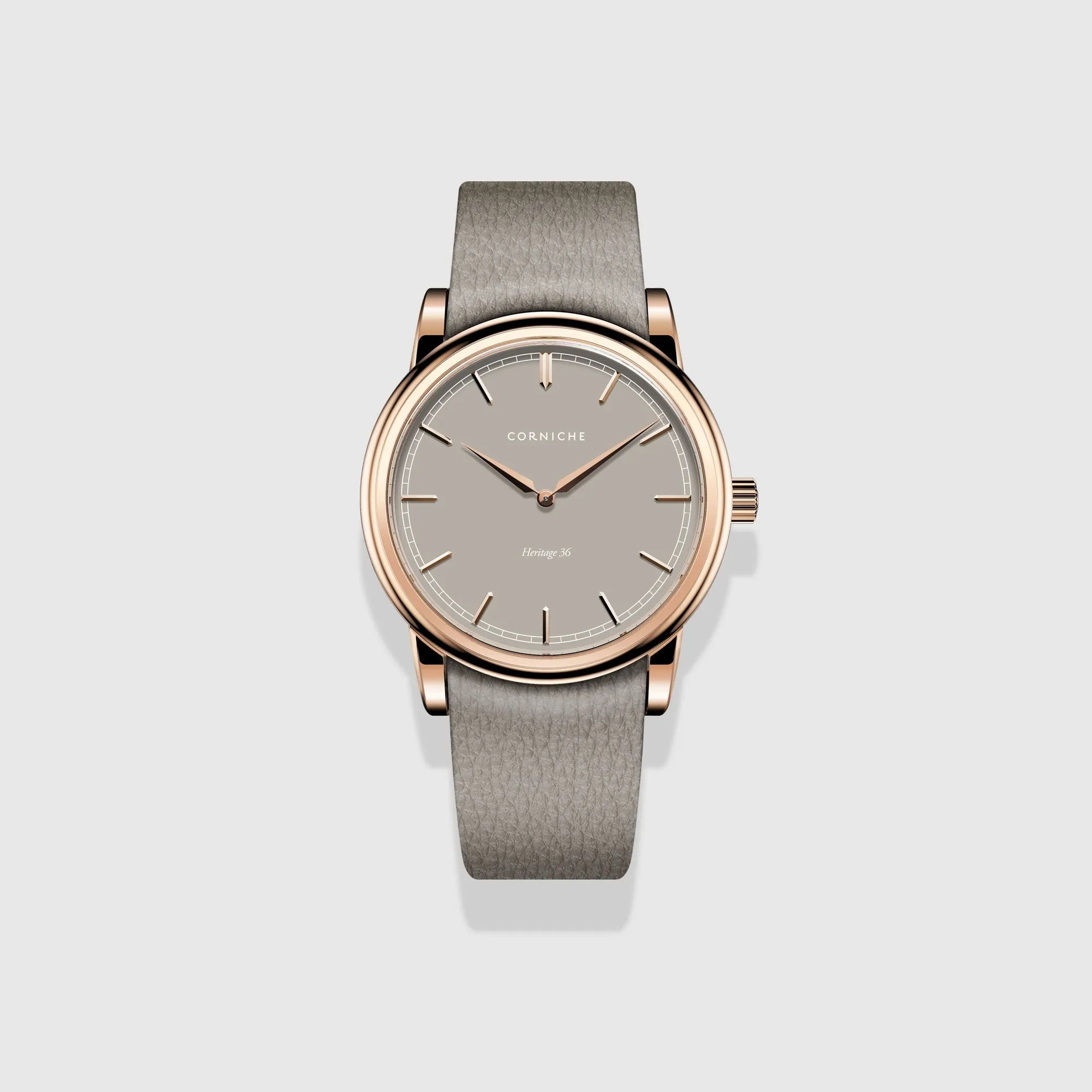 Womens Heritage 36 Rose Gold with Taupe Dial