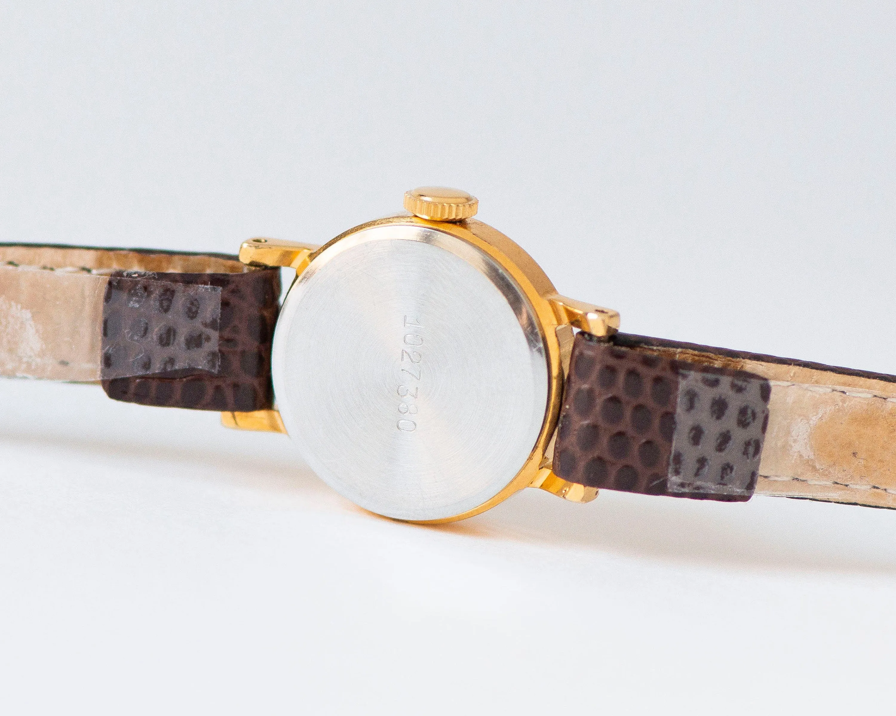 Women's watch gold plated Dawn simple, Arabic numerals lady watch classic accessory, delicate watch for women gift, new premium leather band
