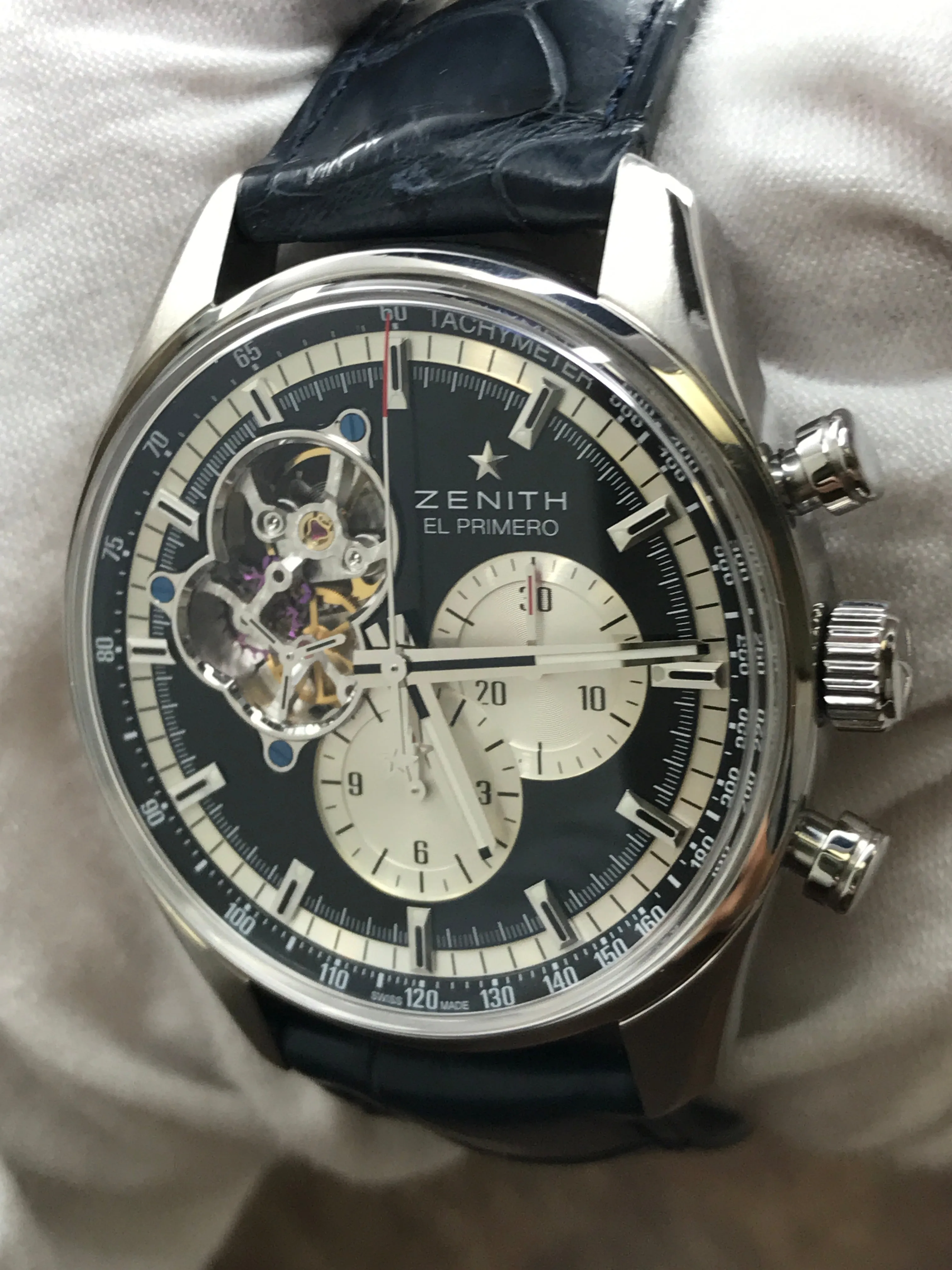 Zenith El Primero Special Edition 03.2042.4061 Black Open Heart Dial Automatic Men's Watch