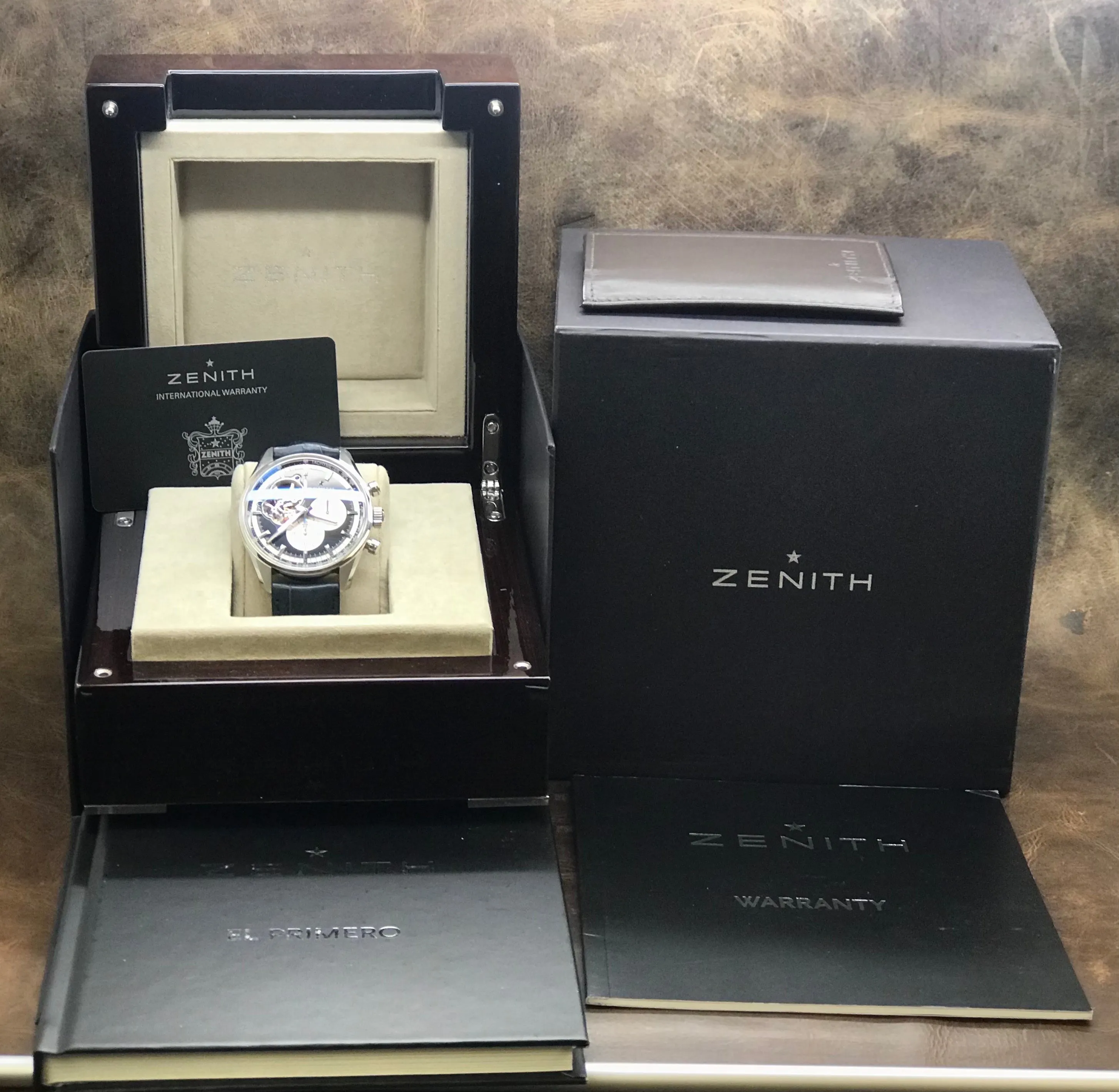 Zenith El Primero Special Edition 03.2042.4061 Black Open Heart Dial Automatic Men's Watch