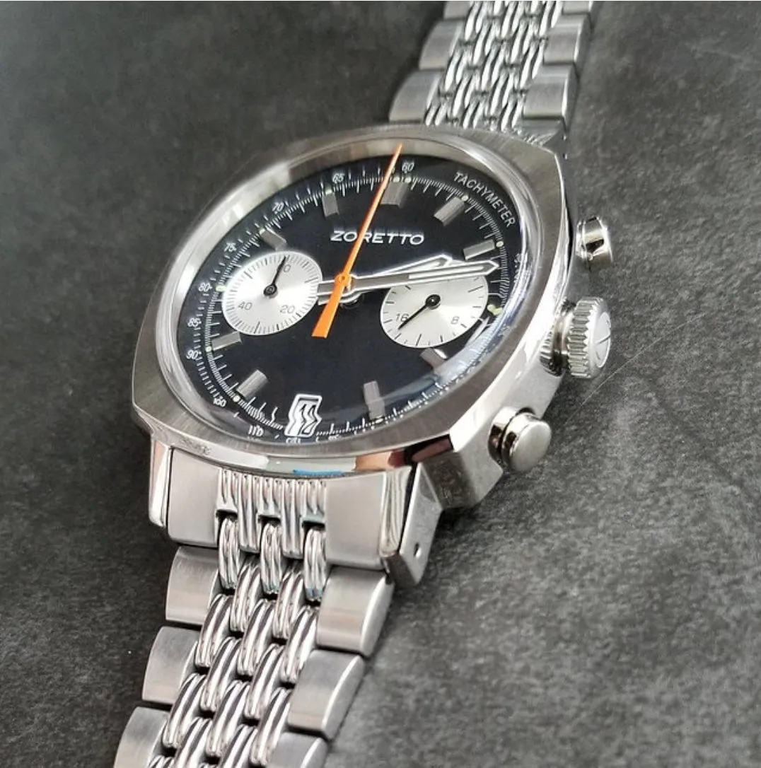 Zoretto Jarama Chronograph Watch Black Date