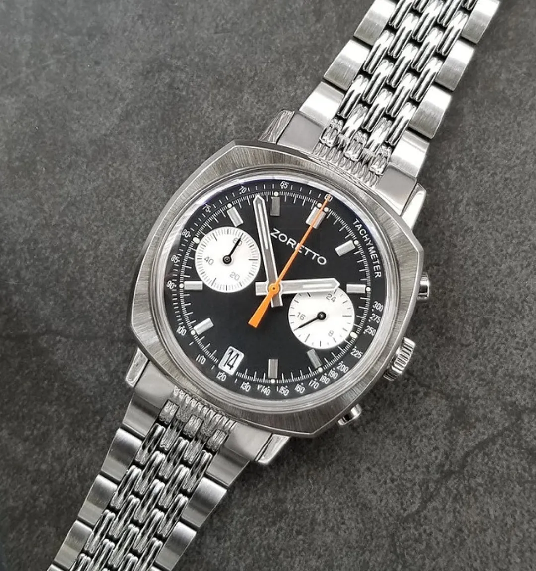 Zoretto Jarama Chronograph Watch Black Date