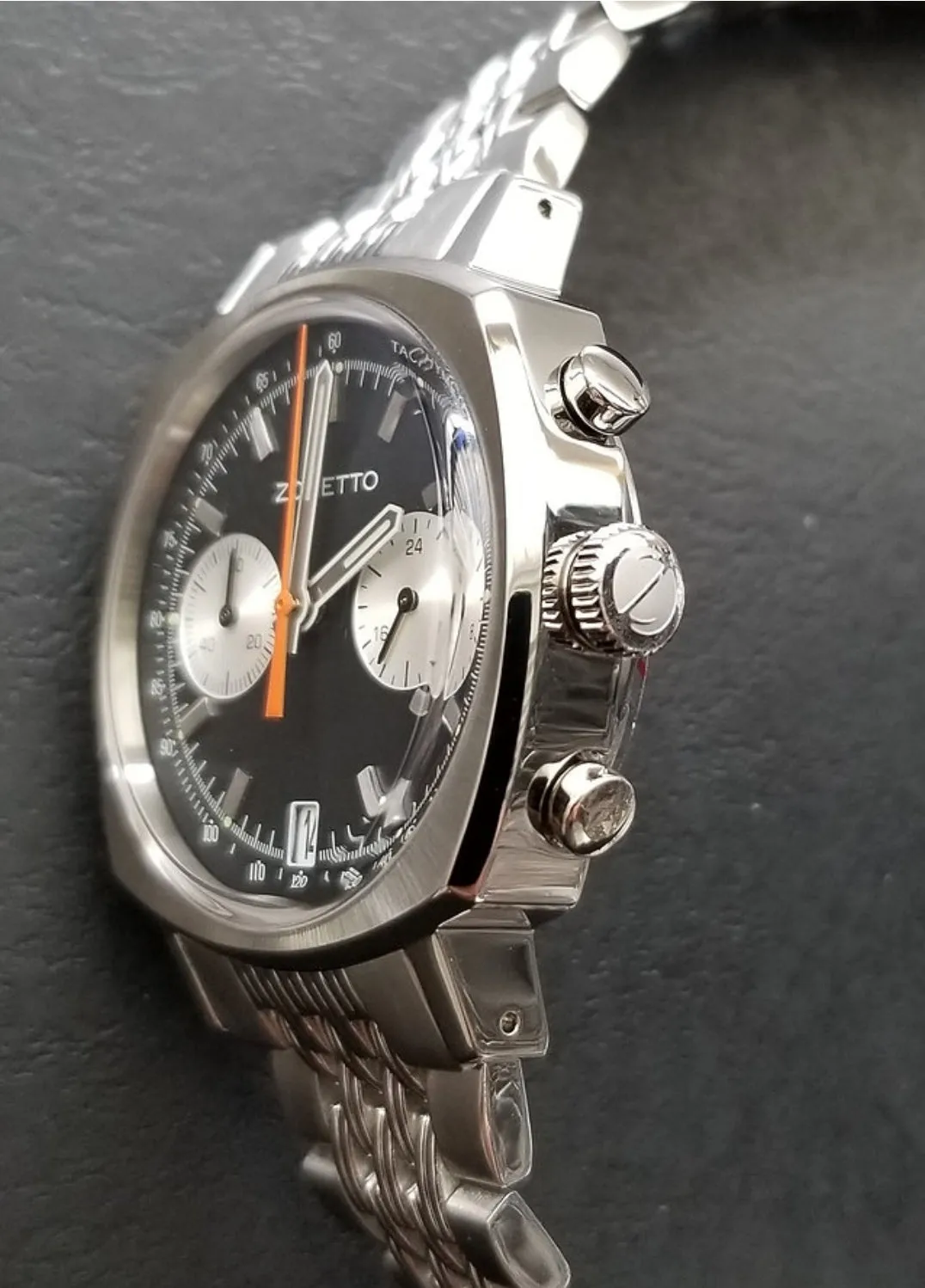 Zoretto Jarama Chronograph Watch Black Date